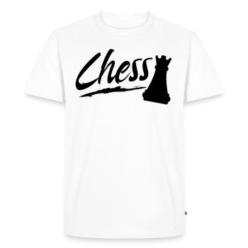 Jeu d’échecs d’échecs - T-shirt Premium bio Homme - blanc - Devant - Nico (187cm)