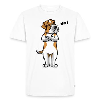 Sturer Kromfohrländer Hund lustig - Männer Premium Bio T-Shirt - Weiß - Vorne - Nico (187cm)