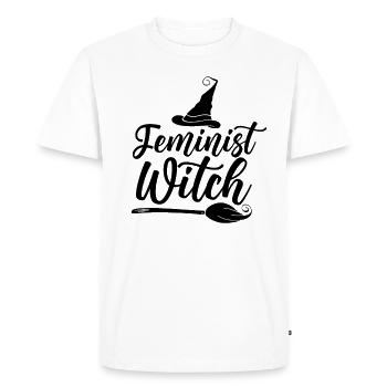 Féministe sorcière féministe féministe féministe féministe - T-shirt Premium bio Homme - blanc - Devant - Nico (187cm)