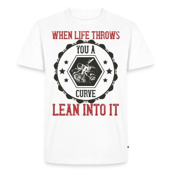 Rockers et bikers designs à la rencontre des motards - T-shirt Premium bio Homme - blanc - Devant - Nico (187cm)