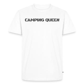 Camping - Camping Queen - Men's Premium Organic T-Shirt - white - Front - Nico (187cm)