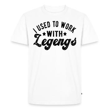 Cadeaux d’adieu collègues Changement d’emploi - T-shirt Premium bio Homme - blanc - Devant - Nico (187cm)