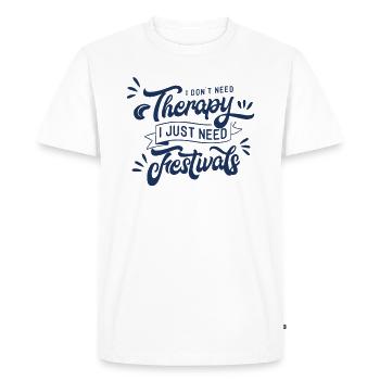 J’ai besoin festivals Festival Festival - T-shirt Premium bio Homme - blanc - Devant - Nico (187cm)