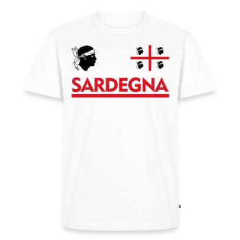Sardinia Sardegna Head Sardinia - Men's Premium Organic T-Shirt - white - Front - Nico (187cm)