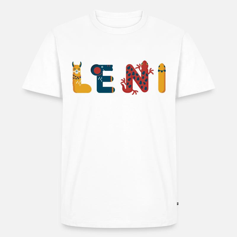Leni - Männer Premium Bio T-Shirt - Weiß