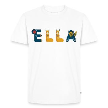 Ella - Men's Premium Organic T-Shirt - white - Front - Nico (187cm)