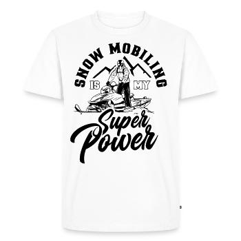 Snowmobile Snowmobile Snowmobiling - Men's Premium Organic T-Shirt - white - Front - Nico (187cm)