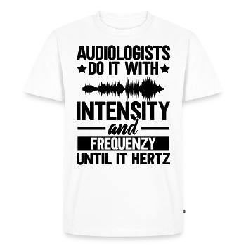 Audiologist Hearing Aid Acoustician Acoustician - Men's Premium Organic T-Shirt - white - Front - Nico (187cm)