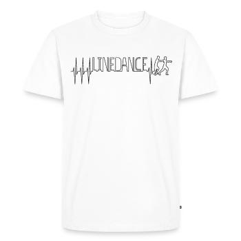 Linedance Line Dance Rythme cardiaque - T-shirt Premium bio Homme - blanc - Devant - Nico (187cm)