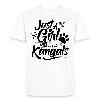Une seule fille Le Kangal Aime Kangal Chien - T-shirt Premium bio Homme - blanc - Devant - Nico (187cm)