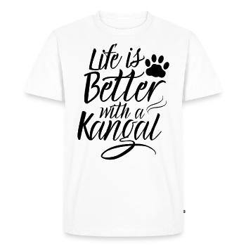 La vie Est Mieux Avec Un Kangal Anatol - T-shirt Premium bio Homme - blanc - Devant - Nico (187cm)