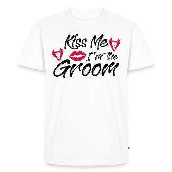 Embrassez-moi, Je suis Le Marié - T-shirt Premium bio Homme - blanc - Devant - Nico (187cm)