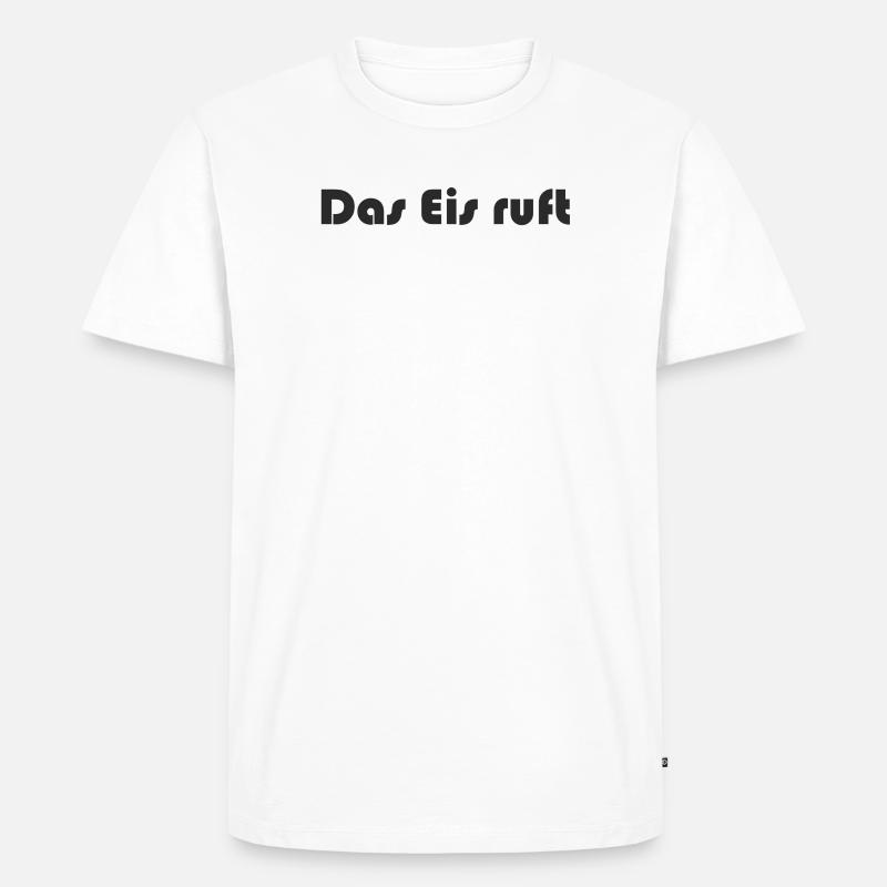 Eishockey - Das Eis Ruft - Männer Premium Bio T-Shirt - Weiß