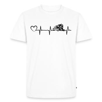 Chauffeur de camion cardio conducteurs routiers - T-shirt Premium bio Homme - blanc - Devant - Nico (187cm)