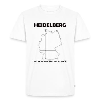 Heidelberg Carte - T-shirt Premium bio Homme - blanc - Devant - Nico (187cm)