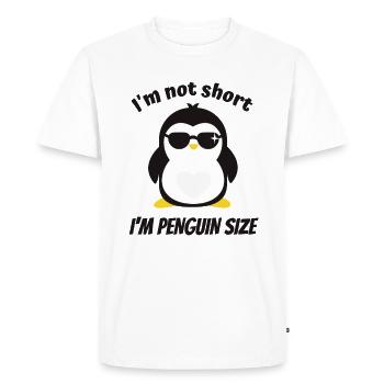 I'm not small Penguin Size Funny saying - Men's Premium Organic T-Shirt - white - Front - Nico (187cm)