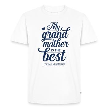Ma grand-mère est la grand-mère grand-mère - T-shirt Premium bio Homme - blanc - Devant - Nico (187cm)