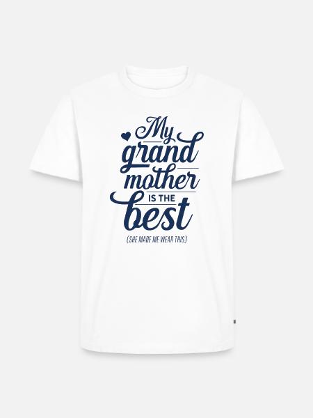 Min bedstemor er den bedste bedstemor bedstemor bedstemor - Herre Premium økologisk T-shirt - hvid