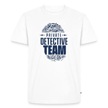 Détective privé Team Privatdeektei - T-shirt Premium bio Homme - blanc - Devant - Nico (187cm)