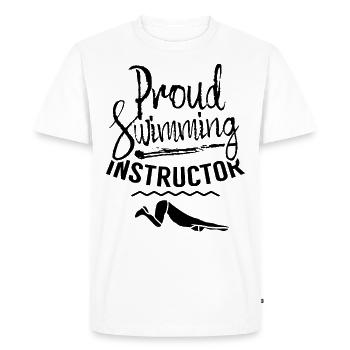 Fier instructeur de natation Entraîneur de natation - T-shirt Premium bio Homme - blanc - Devant - Nico (187cm)