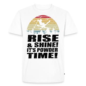 Sunset Freestyle-Ski Skiing Winter Sport Skiers - Men's Premium Organic T-Shirt - white - Front - Nico (187cm)