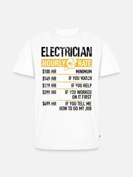 Elektriker Timpris elektriker Journeyman's Exam - Ekologisk premium-T-shirt herr - vit
