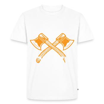 Axe Throw Axe Thrower Axe Axe Gift - Men's Premium Organic T-Shirt - white - Front - Nico (187cm)