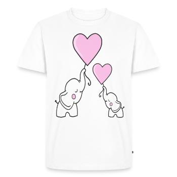 Baby Elephant Little Sister Newborn Sister - Men's Premium Organic T-Shirt - white - Front - Nico (187cm)