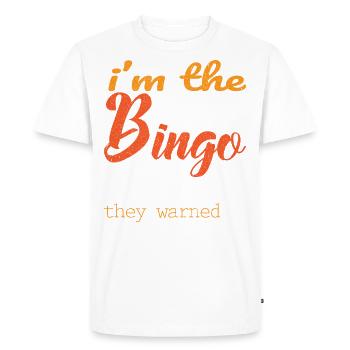 Bingo Bingo Joueur de société Bingo Lotto - T-shirt Premium bio Homme - blanc - Devant - Nico (187cm)