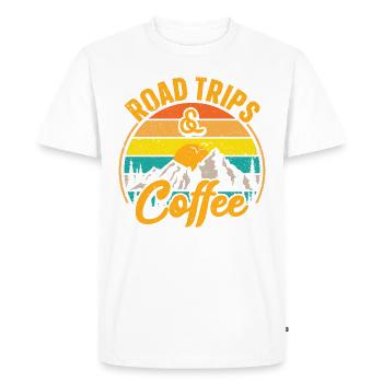 Road Trip Voyage Aventure Vacances Routard - T-shirt Premium bio Homme - blanc - Devant - Nico (187cm)