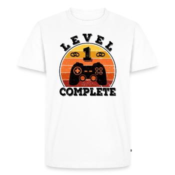 1er anniversaire de mariage 1 an marié Mariage de papier - T-shirt Premium bio Homme - blanc - Devant - Nico (187cm)
