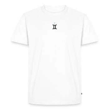 Signes du zodiaque et éléments Jumeaux Gemini Air - T-shirt Premium bio Homme - blanc - Devant - Nico (187cm)