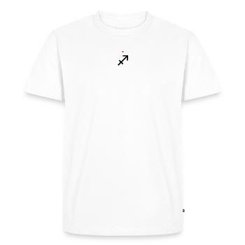 Signe du zodiaque et Element Sagittarius Feue - T-shirt Premium bio Homme - blanc - Devant - Nico (187cm)