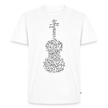 Violon violon instrument à cordes - T-shirt Premium bio Homme - blanc - Devant - Nico (187cm)