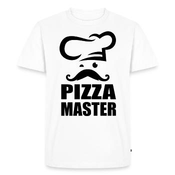 Pizza Master - Pizza Chef Gourmet Pizza - Men's Premium Organic T-Shirt - white - Front - Nico (187cm)