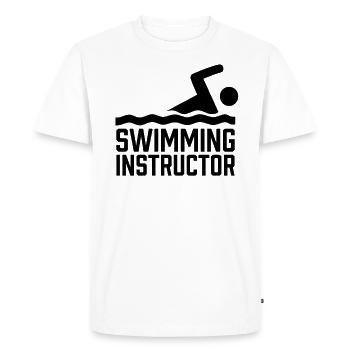 Moniteur de natation Cours de natation Cours de natation Profession - T-shirt Premium bio Homme - blanc - Devant - Nico (187cm)