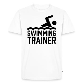 Entraîneur de natation Profession instructeur de natation Cours de natation - T-shirt Premium bio Homme - blanc - Devant - Nico (187cm)