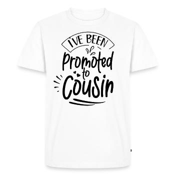 J’ai été promu cousin disant cousin - T-shirt Premium bio Homme - blanc - Devant - Nico (187cm)