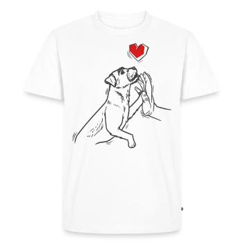 Border Terrier chien - T-shirt Premium bio Homme - blanc - Devant - Nico (187cm)