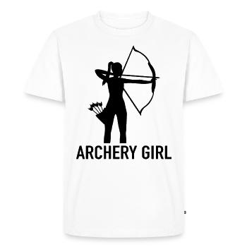 Bogenschützen Bogenschießen - Archery Girl - T-shirt Premium bio Homme - blanc - Devant - Nico (187cm)