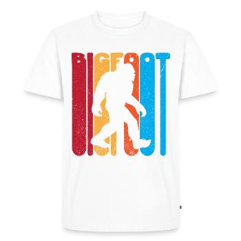 Bigfoot Sasquatch Yeti - T-shirt Premium bio Homme - blanc - Devant - Nico (187cm)