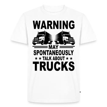 Chauffeur de camion Camion Chauffeur de camion Parlez de camions - T-shirt Premium bio Homme - blanc - Devant - Nico (187cm)