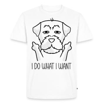 Chien Border Terrier têtu Drôle de chien Possessions - T-shirt Premium bio Homme - blanc - Devant - Nico (187cm)