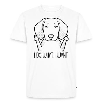 Teckel têtu Chien Teckel Cadeau - T-shirt Premium bio Homme - blanc - Devant - Nico (187cm)