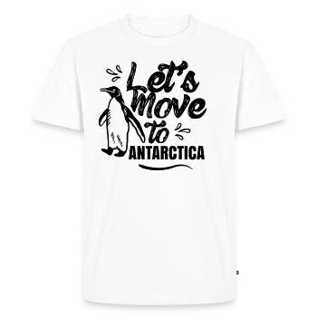 Passons à l’Antarctique Antarctique en disant - T-shirt Premium bio Homme - blanc - Devant - Nico (187cm)