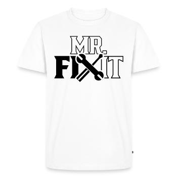 Mr Fix It Do-it-yourselfer DIY DO-IT-YOURSELFer - Men's Premium Organic T-Shirt - white - Front - Nico (187cm)