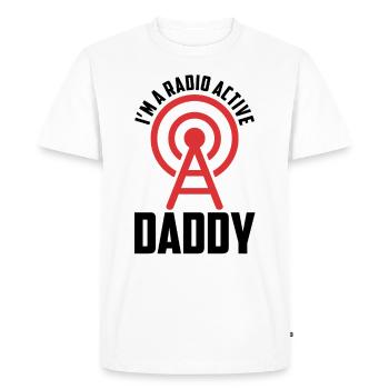 Radio Actif Papa Amateur Ham Radio Opérateur Papa - T-shirt Premium bio Homme - blanc - Devant - Nico (187cm)