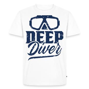 Plongeur profond Plongeur plongeur plongeur - T-shirt Premium bio Homme - blanc - Devant - Nico (187cm)
