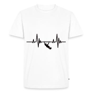 Musculation Fitness Heartbeat Training ECG Sport - T-shirt Premium bio Homme - blanc - Devant - Nico (187cm)