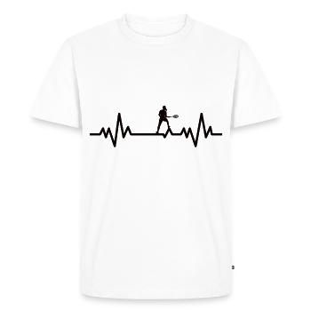 Tennis Ball ECG Tennis Heartbeat Tennis Amateurs - T-shirt Premium bio Homme - blanc - Devant - Nico (187cm)